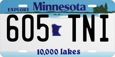 MN license plate 605TNI