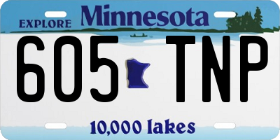 MN license plate 605TNP