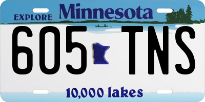 MN license plate 605TNS