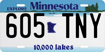 MN license plate 605TNY