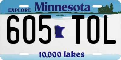 MN license plate 605TOL
