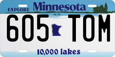 MN license plate 605TOM