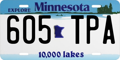 MN license plate 605TPA