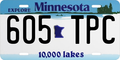 MN license plate 605TPC