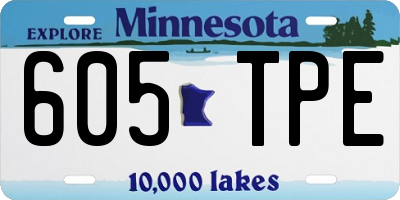 MN license plate 605TPE