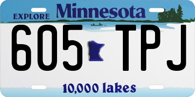 MN license plate 605TPJ