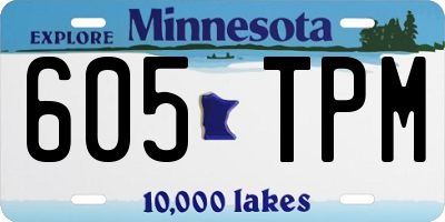 MN license plate 605TPM
