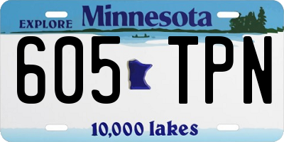 MN license plate 605TPN