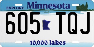 MN license plate 605TQJ