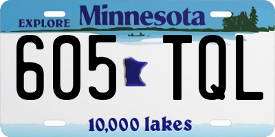 MN license plate 605TQL