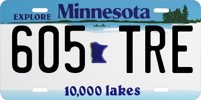 MN license plate 605TRE