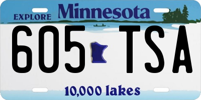 MN license plate 605TSA