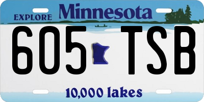 MN license plate 605TSB