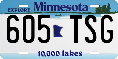 MN license plate 605TSG