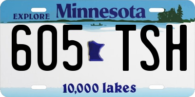 MN license plate 605TSH