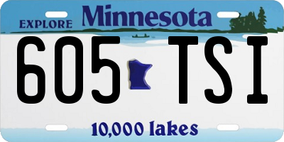 MN license plate 605TSI