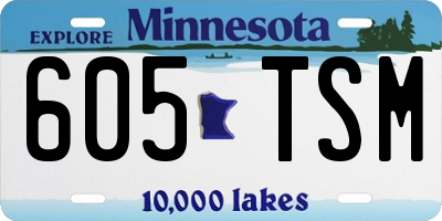 MN license plate 605TSM