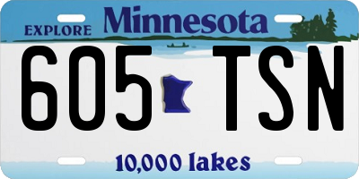 MN license plate 605TSN