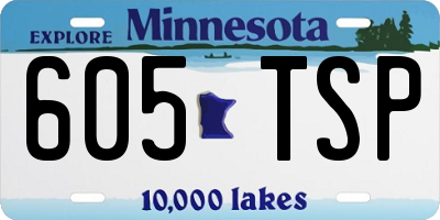 MN license plate 605TSP
