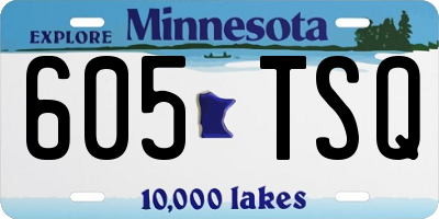 MN license plate 605TSQ