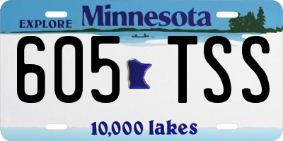 MN license plate 605TSS