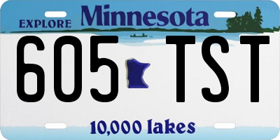 MN license plate 605TST