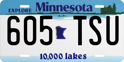 MN license plate 605TSU