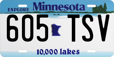 MN license plate 605TSV