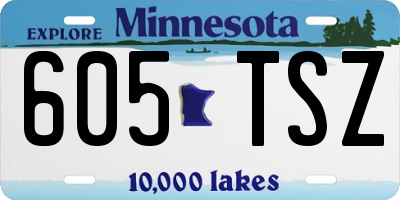 MN license plate 605TSZ