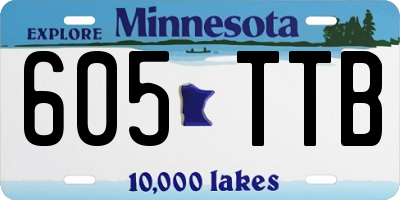 MN license plate 605TTB