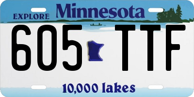 MN license plate 605TTF