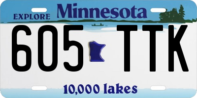 MN license plate 605TTK