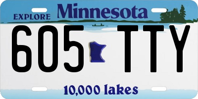 MN license plate 605TTY