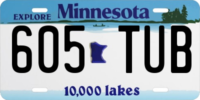 MN license plate 605TUB
