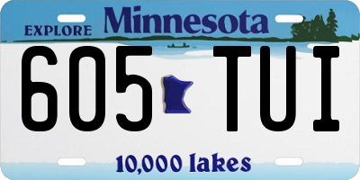 MN license plate 605TUI