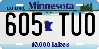 MN license plate 605TUO