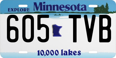 MN license plate 605TVB
