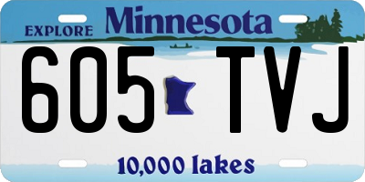MN license plate 605TVJ