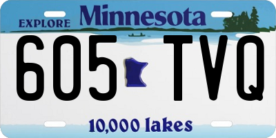 MN license plate 605TVQ