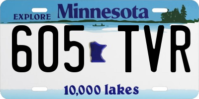 MN license plate 605TVR