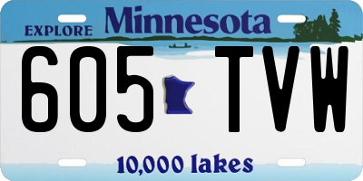 MN license plate 605TVW