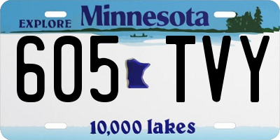 MN license plate 605TVY