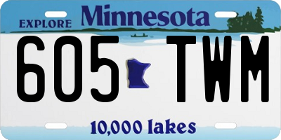 MN license plate 605TWM