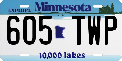 MN license plate 605TWP