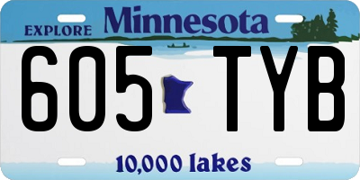 MN license plate 605TYB