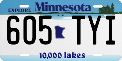 MN license plate 605TYI