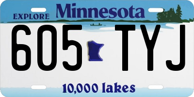 MN license plate 605TYJ
