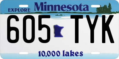 MN license plate 605TYK