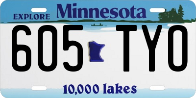 MN license plate 605TYO