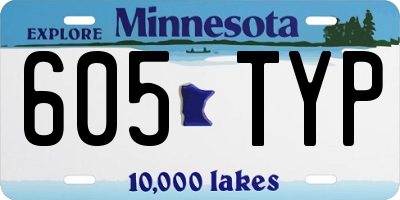 MN license plate 605TYP